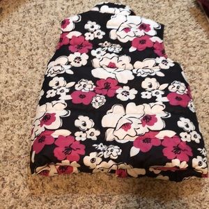 Gymboree floral puffer vest